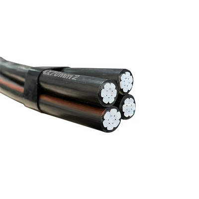 Cable aérien ABC en aluminium tordu à l'envers Cable électrique aérien groupé