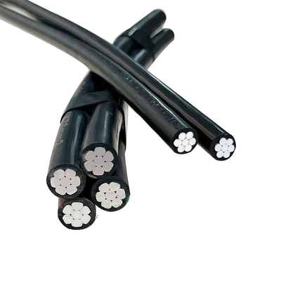 Basse tension 0,6/1kv XLPE/PVC boîtier aérien isolé Spécification câble aérien ABC à câbles multicœurs