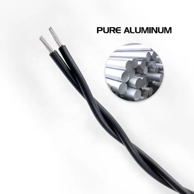 Tissus flexible 2*16 4*25mm2 câble aérien tordu ABC câble rond en aluminium en PVC XLPE câble isolé