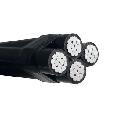 Câble ABC basse tension en aluminium avec conducteur, isolant XLPE PE LDPE PVC pour lignes aériennes, câble de branchement duplex, triplex, quadruplex