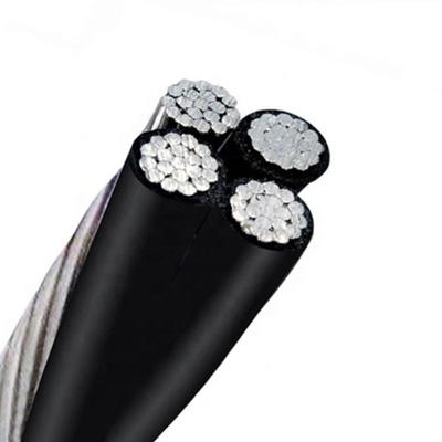 Câble ABC conducteur en aluminium XLPE PE LDPE PVC isolé aérien Duplex Triplex Quadruplex pour branchement 4x70mm2 50mm2