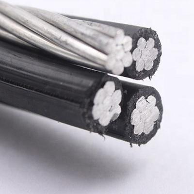 Câble ABC conducteur en aluminium XLPE PE LDPE PVC isolé aérien Duplex Triplex Quadruplex pour branchement 4x70mm2 50mm2