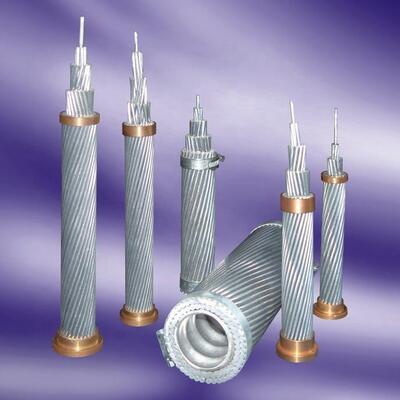 Conducteur AACSR (conducteur en alliage d'aluminium renforcé d'acier) conducteur à tête nue en alliage conducteur sur mesure pour les régions montagneuses accidentées