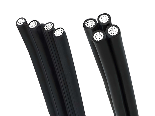 JKLYJ-1KV 4 cœurs câble isolant aérien fourre-tout 4*10/16/25 mm2 cœur en aluminium pour la distribution électrique extérieure basse tension