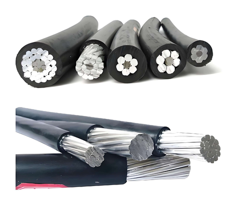 JKLYJ-1KV 4 cœurs câble isolant aérien fourre-tout 4*10/16/25 mm2 cœur en aluminium pour la distribution électrique extérieure basse tension