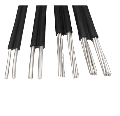 Cable à basse tension isolé en cuivre XLPE à deux noyaux IP67 de 0,6/1 kV pour utilisation aérienne et souterraine