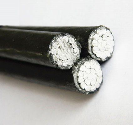 Câble empaqueté aérien noir de l'alliage ASTM de Triplex 6201