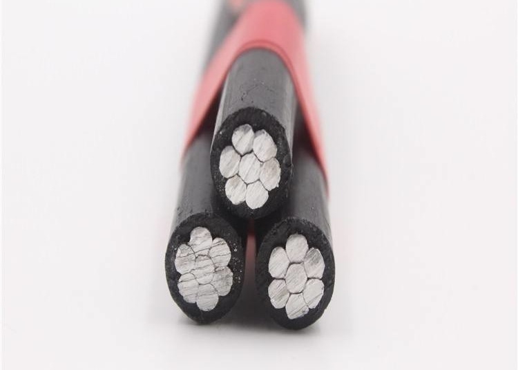 3 câbles aériens de base à basse tension isolant XLPE/PE/PVC