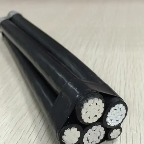 0.6 / 1kV Duplex Triplex Aluminium Conducteur ABC câble XLPE LDPE PVC isolation aérienne Aluminium Préensemblado fils