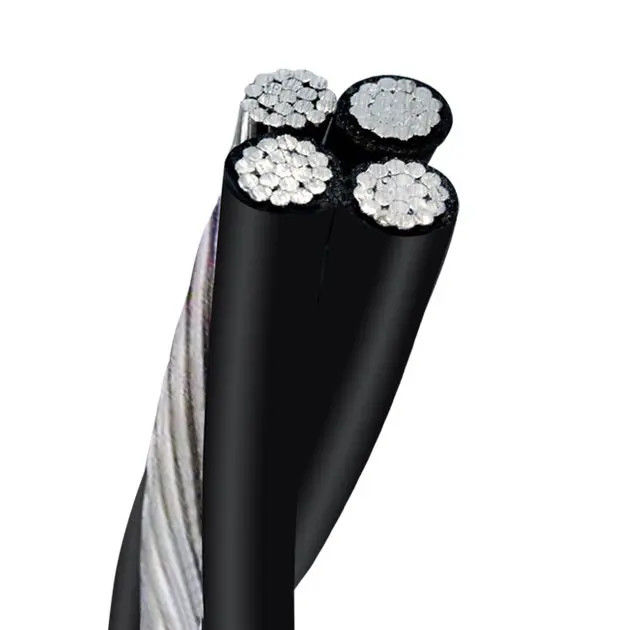 Câbles aériens isolés jusqu'à 35KV, câble de branchement, câble en aluminium 16mm2, isolant XLPE, torsadé