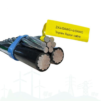 Câble ABC basse tension en aluminium avec conducteur, isolant XLPE PE LDPE PVC pour lignes aériennes, câble de branchement duplex, triplex, quadruplex
