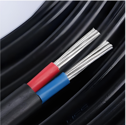 Cable à basse tension isolé en cuivre XLPE à deux noyaux IP67 de 0,6/1 kV pour utilisation aérienne et souterraine