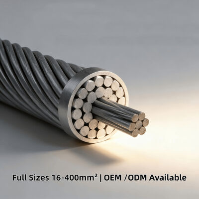 Conducteur ACSR 16–400 mm² – Câble aérien en aluminium nu renforcé d'acier pour lignes de transmission et de distribution