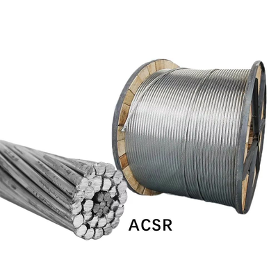 IEC 61089 Cable de conduction ACSR à brins nus en acier renforcé en aluminium avec noyau en acier galvanisé pour lignes aériennes