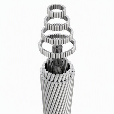 Conducteur nu ACSR 25/4 Aluminium conducteur acier renforcé pour lignes électriques aériennes